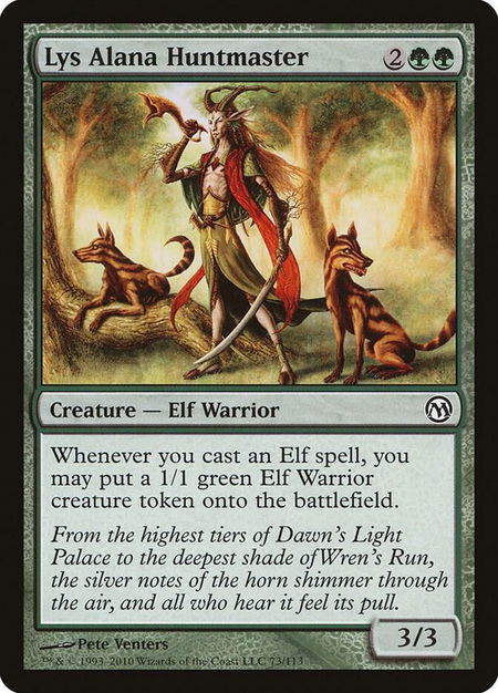 Lys Alana Huntmaster - Duels of the Planeswalkers Magic: The Gathering trading card