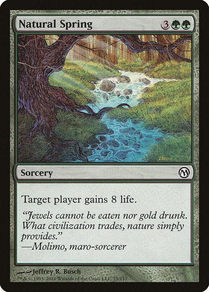 Natural Spring trading card from Duels of the Planeswalkers Natural Spring - Duels of the Planeswalkers Magic: The Gathering trading card