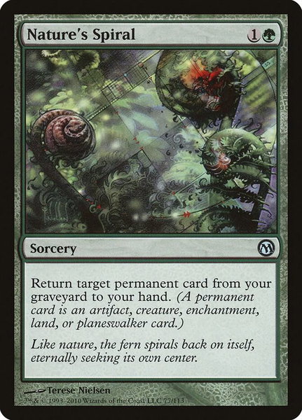 Nature's Spiral trading card from Duels of the Planeswalkers Nature's Spiral - Duels of the Planeswalkers Magic: The Gathering trading card