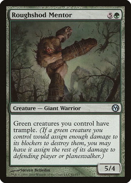 Roughshod Mentor trading card from Duels of the Planeswalkers Roughshod Mentor - Duels of the Planeswalkers Magic: The Gathering trading card