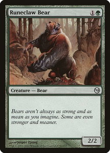 Runeclaw Bear - Duels of the Planeswalkers (DPA) #82 - Common Magic: The Gathering Trading Card