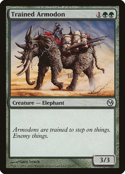 Trained Armodon trading card from Duels of the Planeswalkers Trained Armodon - Duels of the Planeswalkers Magic: The Gathering trading card