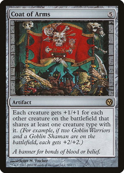 Coat of Arms trading card from Duels of the Planeswalkers Coat of Arms - Duels of the Planeswalkers Magic: The Gathering trading card