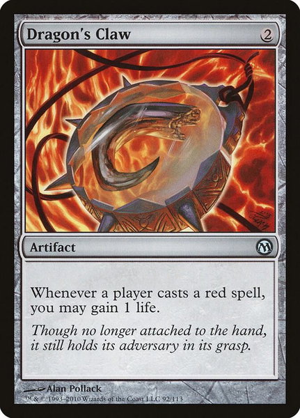 Dragon's Claw trading card from Duels of the Planeswalkers Dragon's Claw - Duels of the Planeswalkers Magic: The Gathering trading card