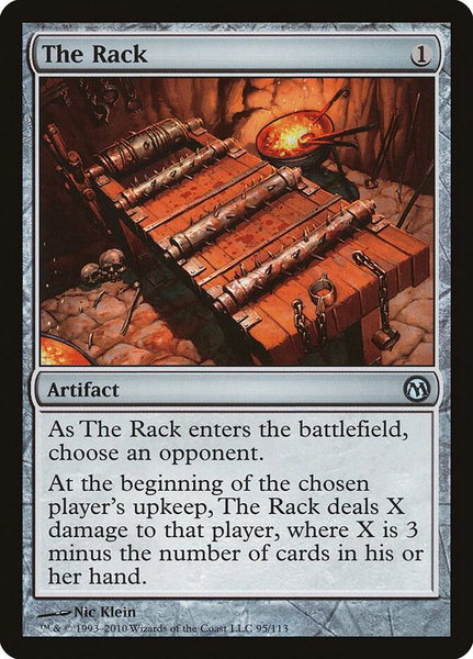 The Rack trading card from Duels of the Planeswalkers The Rack - Duels of the Planeswalkers Magic: The Gathering trading card