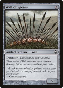 Wall of Spears - Duels of the Planeswalkers (DPA) #96 - Common Magic: The Gathering Trading Card