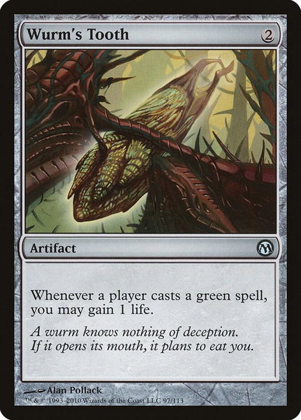 Wurm's Tooth - Duels of the Planeswalkers Magic: The Gathering trading card