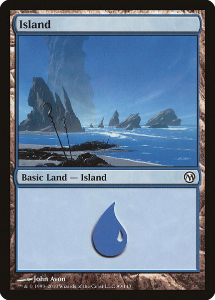 Island (99) - Duels of the Planeswalkers Magic: The Gathering trading card