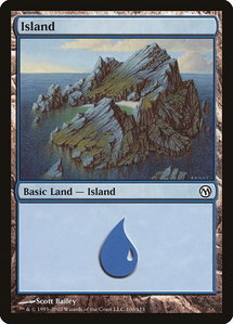 Island (100) - Duels of the Planeswalkers (DPA) #100 - Land Magic: The Gathering Trading Card