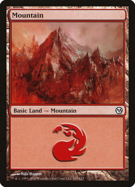 Mountain (107) - Duels of the Planeswalkers Magic: The Gathering trading card