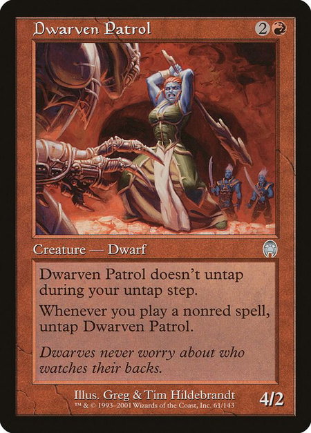 Dwarven Patrol - Apocalypse Magic: The Gathering trading card