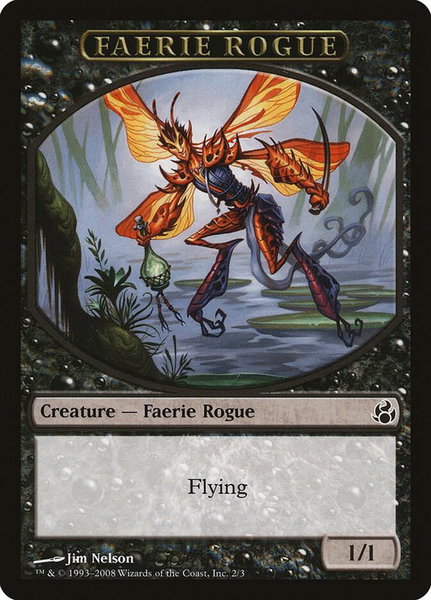 Faerie Rogue Token - Morningtide Magic: The Gathering trading card