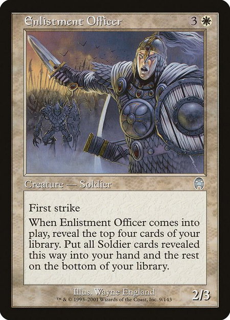 Enlistment Officer - Apocalypse Magic: The Gathering trading card