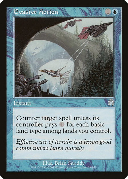 Evasive Action - Apocalypse Magic: The Gathering trading card