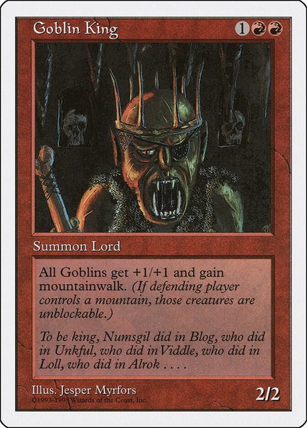 Goblin King - Anthologies Magic: The Gathering trading card