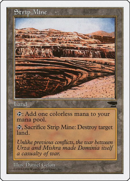 Strip Mine trading card from Anthologies Strip Mine - Anthologies Magic: The Gathering trading card