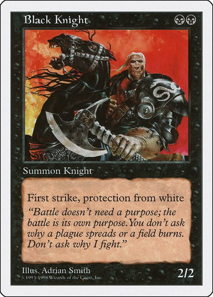 Black Knight - Anthologies Magic: The Gathering trading card