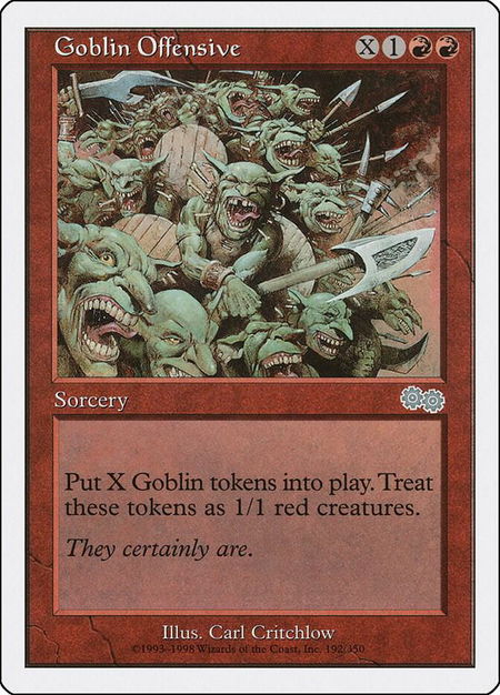 Goblin Offensive trading card from Anthologies Goblin Offensive - Anthologies Magic: The Gathering trading card