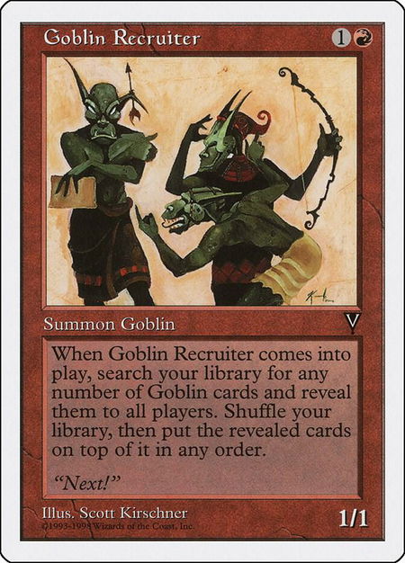 Goblin Recruiter - Anthologies Magic: The Gathering trading card