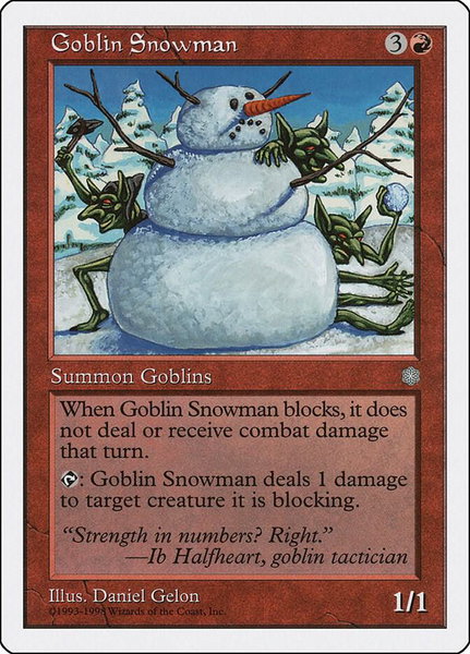 Goblin Snowman - Anthologies Magic: The Gathering trading card