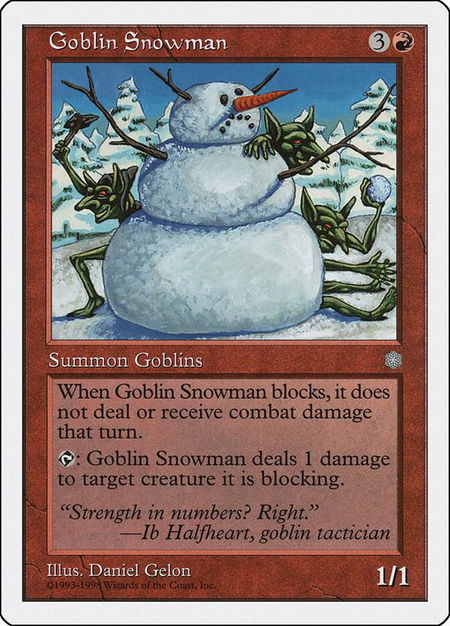 Goblin Snowman trading card from Anthologies Goblin Snowman - Anthologies Magic: The Gathering trading card