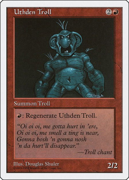 Uthden Troll trading card from Anthologies Uthden Troll - Anthologies Magic: The Gathering trading card