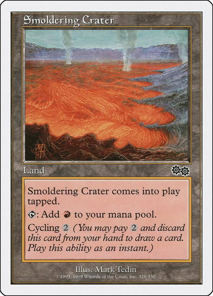 Smoldering Crater trading card from Anthologies Smoldering Crater - Anthologies Magic: The Gathering trading card