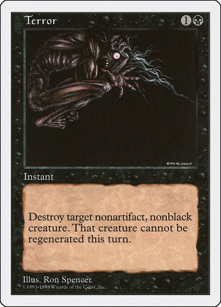 Terror trading card from Anthologies Terror - Anthologies Magic: The Gathering trading card