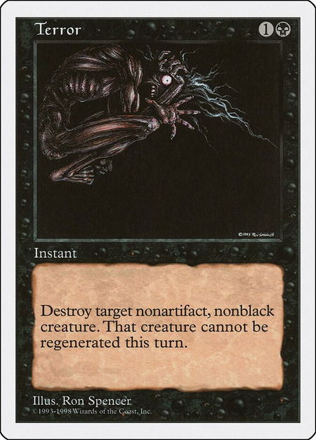 Terror trading card from Anthologies Terror - Anthologies Magic: The Gathering trading card