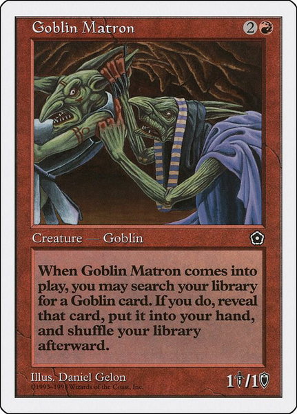 Goblin Matron trading card from Anthologies Goblin Matron - Anthologies Magic: The Gathering trading card