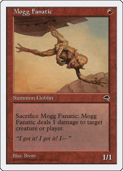 Mogg Fanatic trading card from Anthologies Mogg Fanatic - Anthologies Magic: The Gathering trading card