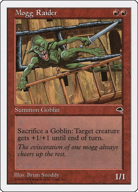 Mogg Raider trading card from Anthologies Mogg Raider - Anthologies Magic: The Gathering trading card