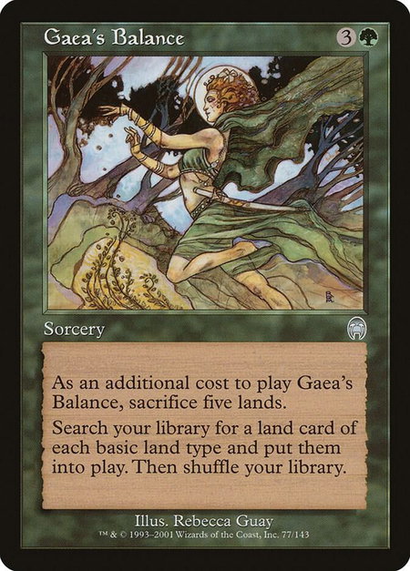 Gaea's Balance - Apocalypse Magic: The Gathering trading card