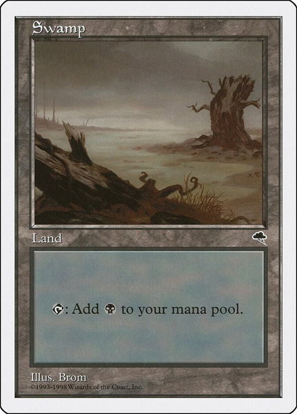 Swamp (Tempest) - Anthologies Magic: The Gathering trading card