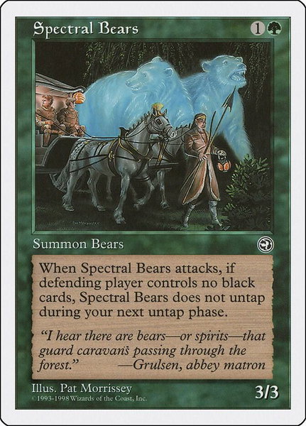 Spectral Bears trading card from Anthologies Spectral Bears - Anthologies Magic: The Gathering trading card