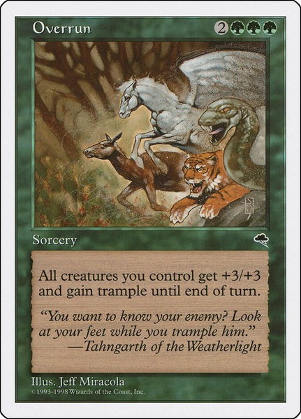 Overrun trading card from Anthologies Overrun - Anthologies Magic: The Gathering trading card