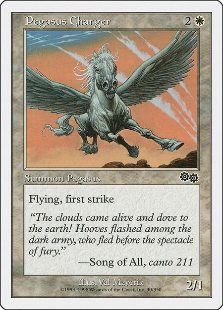 Pegasus Charger - Anthologies Magic: The Gathering trading card