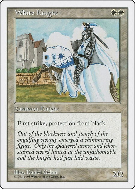 White Knight trading card from Anthologies White Knight - Anthologies Magic: The Gathering trading card