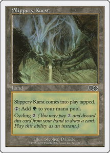 Slippery Karst - Anthologies (ATH) #75 - Land Magic: The Gathering Trading Card