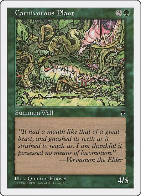 Carnivorous Plant - Anthologies Magic: The Gathering trading card
