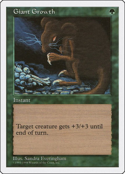 Giant Growth trading card from Anthologies Giant Growth - Anthologies Magic: The Gathering trading card