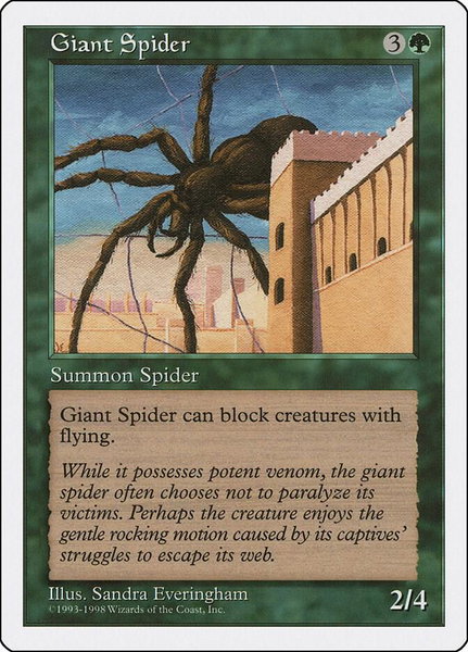 Giant Spider - Anthologies Magic: The Gathering trading card