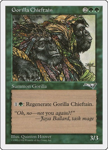 Gorilla Chieftain trading card from Anthologies Gorilla Chieftain - Anthologies Magic: The Gathering trading card