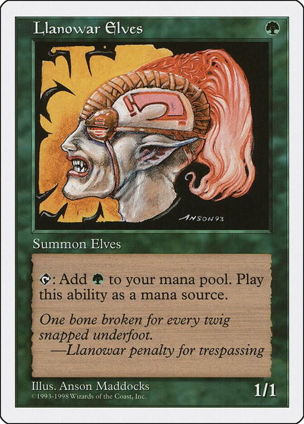 Llanowar Elves - Anthologies Magic: The Gathering trading card