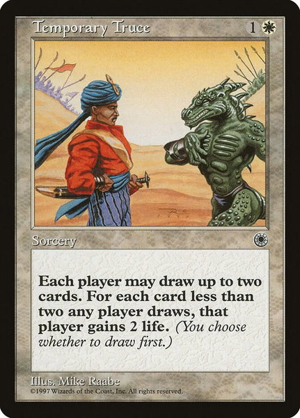 Temporary Truce - Portal Magic: The Gathering trading card