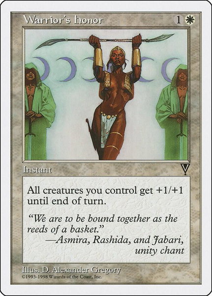 Warrior's Honor trading card from Anthologies Warrior's Honor - Anthologies Magic: The Gathering trading card