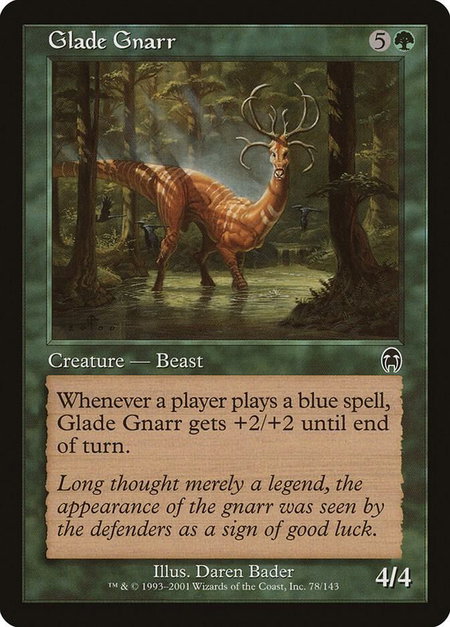Glade Gnarr - Apocalypse Magic: The Gathering trading card