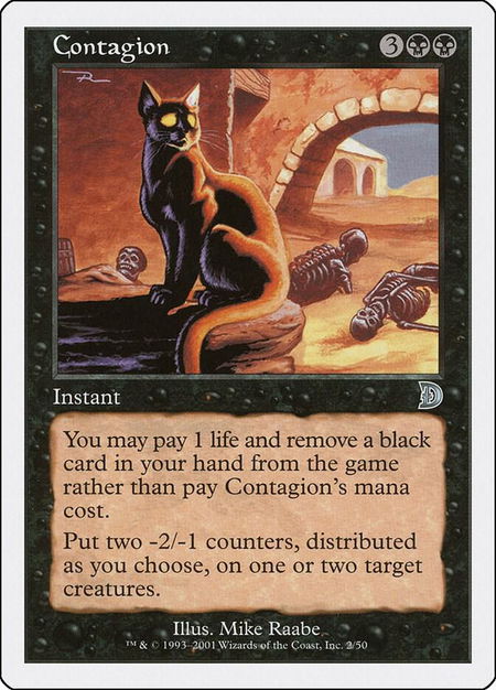 Contagion - Deckmasters Garfield vs Finkel Magic: The Gathering trading card