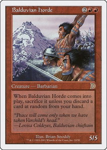 Balduvian Horde - Deckmasters Garfield vs Finkel (DKM) #10 - Uncommon Magic: The Gathering Trading Card