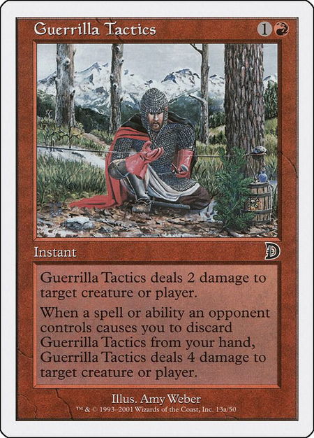 Guerrilla Tactics (13a) - Deckmasters Garfield vs Finkel Magic: The Gathering trading card